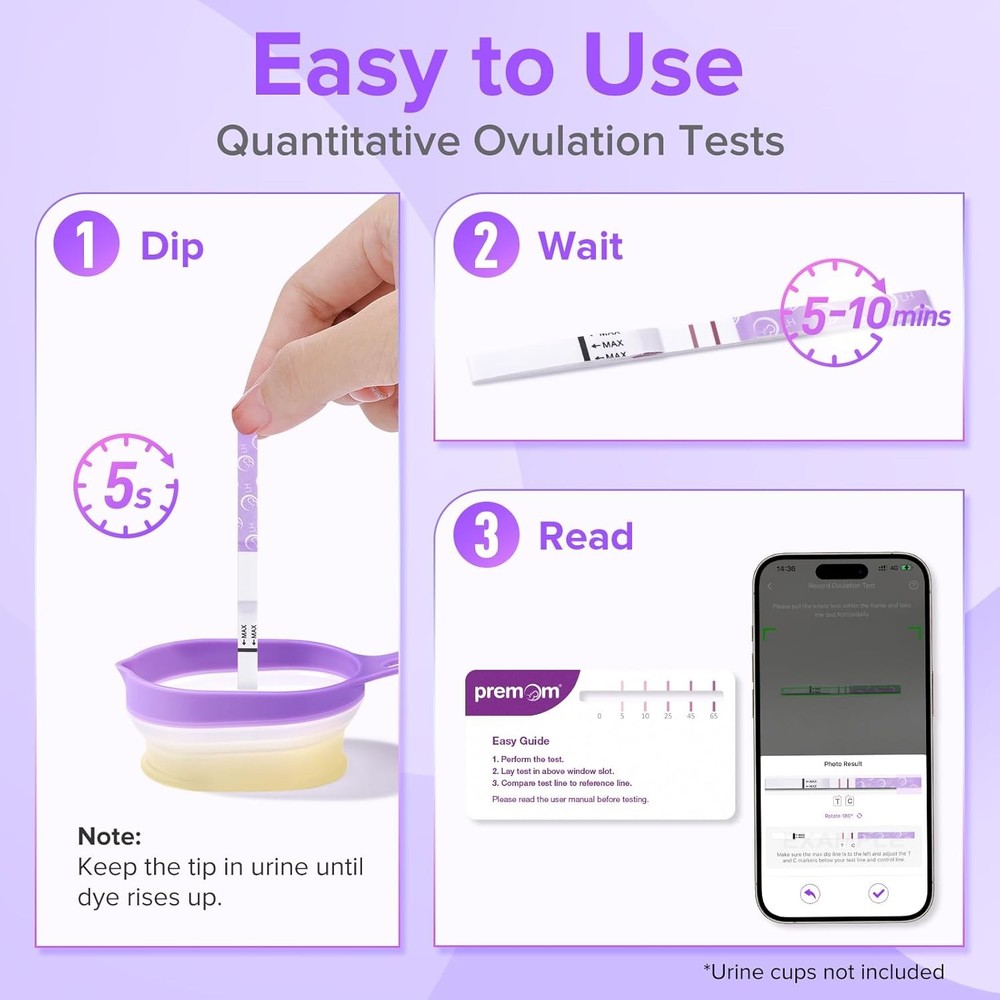 Premom Quantitative Ovulation Test Strips, 1 Count (Pack of 20)