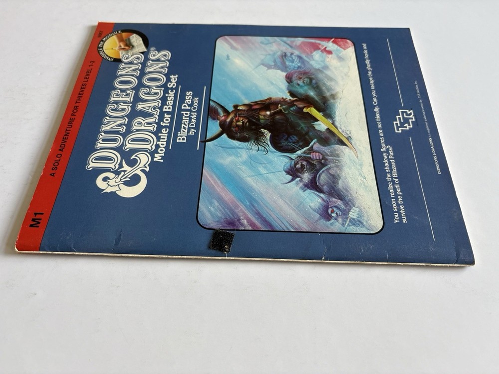 Dungeons and Dragons Blizzard Pass TSR 1983