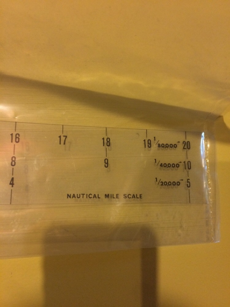 Protractor Transparent NOS 22" One arm plastic NEW Course & Reverse Course NIP