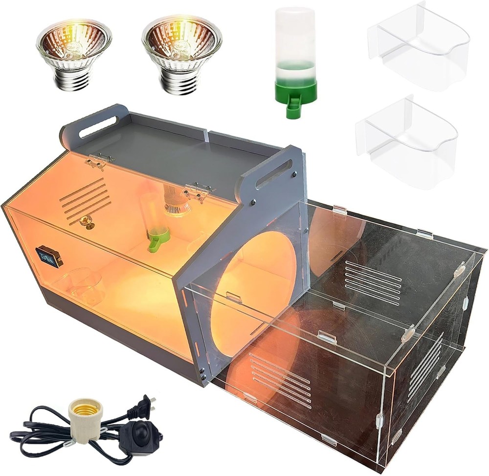 Iarge-Scale Chick brooder Box Quail Cage Egg Incubator Chick Starter Kit Chic...