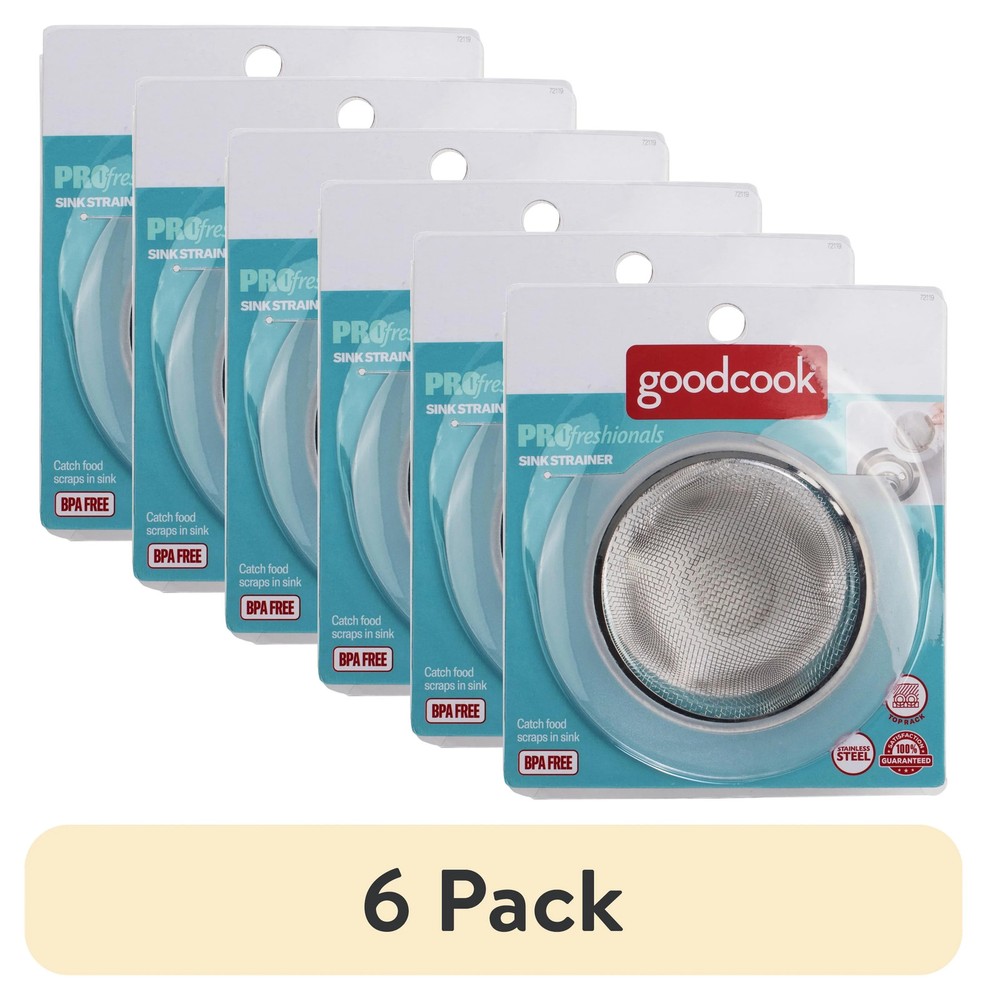 (6 pack) GoodCook Mesh Sink Strainer