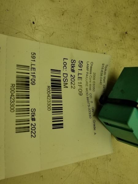2009 LEXUS ES350 CHASSIS ECM LAMP FAILURE CONTROL MODULE ASSEMBLY