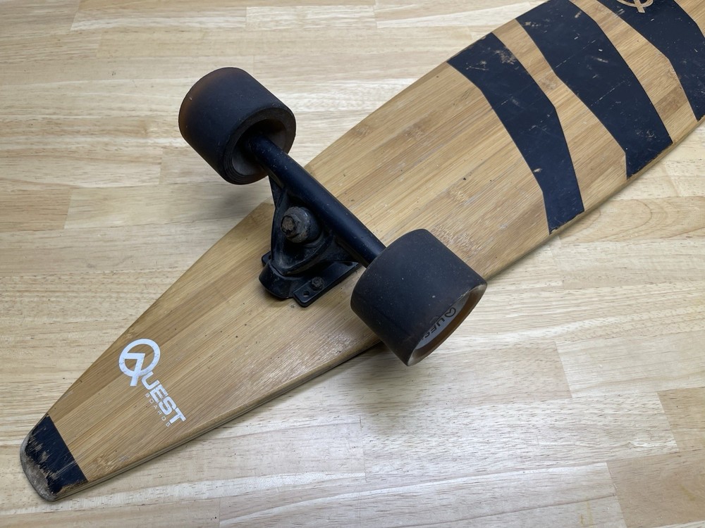 40" Quest Bamboo Longboard Skateboard Complete