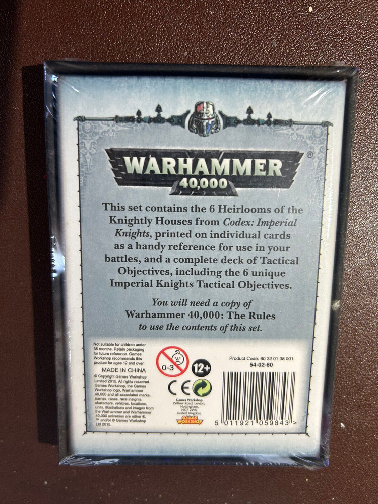 Games Workshop Warhammer 40k Imperial Knights Datacards