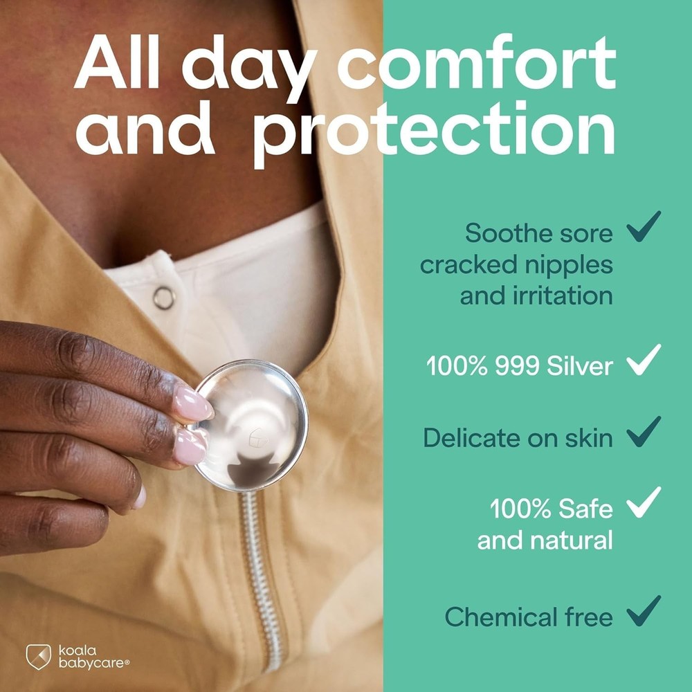 Reusable 100% Silver Nursing Cups – Ultimate Solution for Breastfeeding Pain