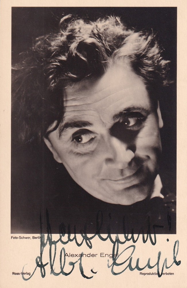 Alexander Engel - e.g. "Wallace" films - Ross without number - original signed