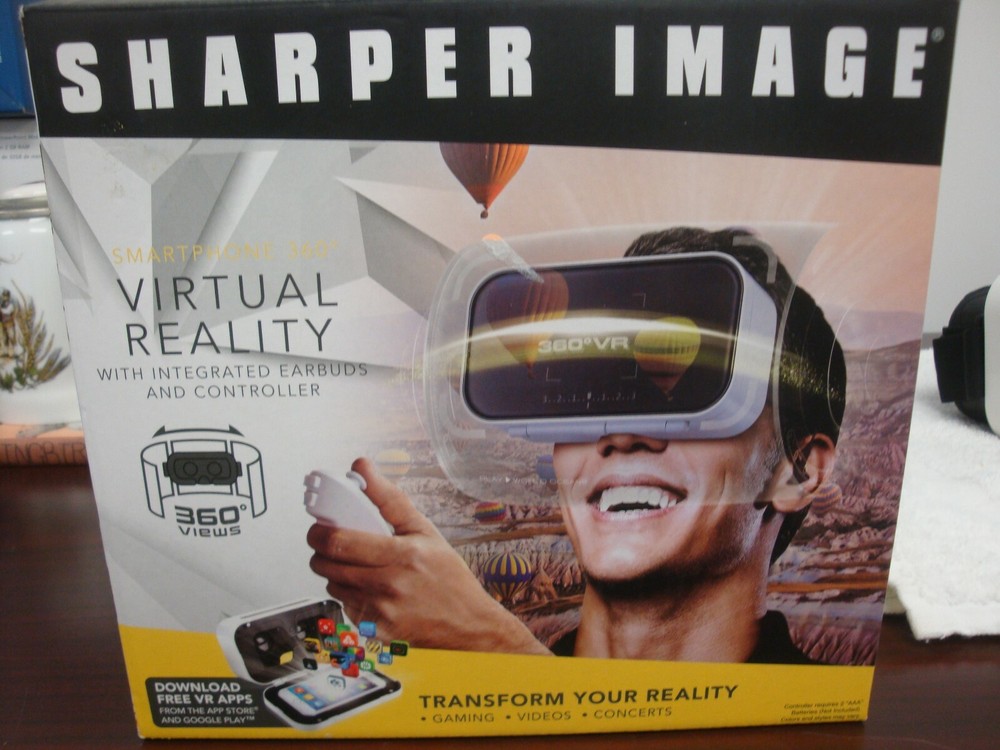 Sharper Image...Smart Phone 360deg Virtual Reality w/earbuds and controller