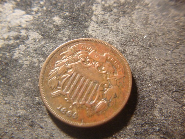 1864 VF XF Solid Dated Solid Two Cents 2 Cents Piece Price PER COIN HZX