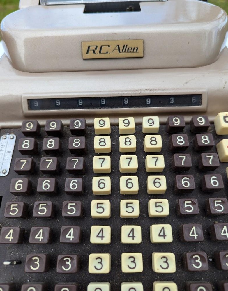 Vintage RC Allen 815 adding machine calculator