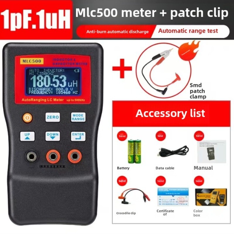 Capacitor Inductometer MlC500 Capacitance Meter Digital Display High Precision