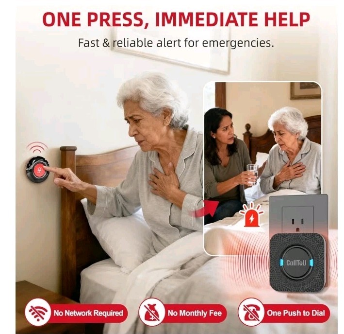 CallToU Wireless Caregiver Call Button Elderly