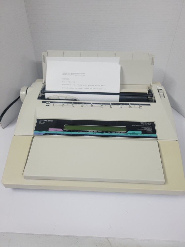 Nakajima WPT-66 Portable Electronic Word Processing Typewriter Tested