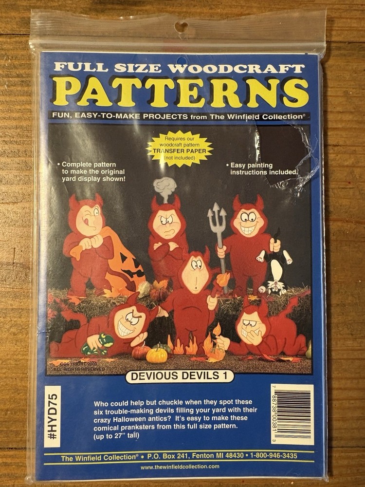 The Winfield Collection Woodcraft Patterns- Devils, Skeleton & Corn (set 3)