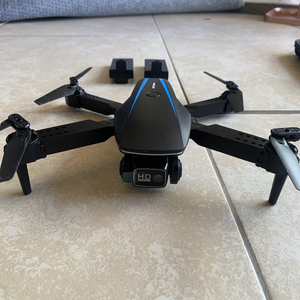 Foldable RC Quadcopter Drone with Camera, Controller - Black/Blue