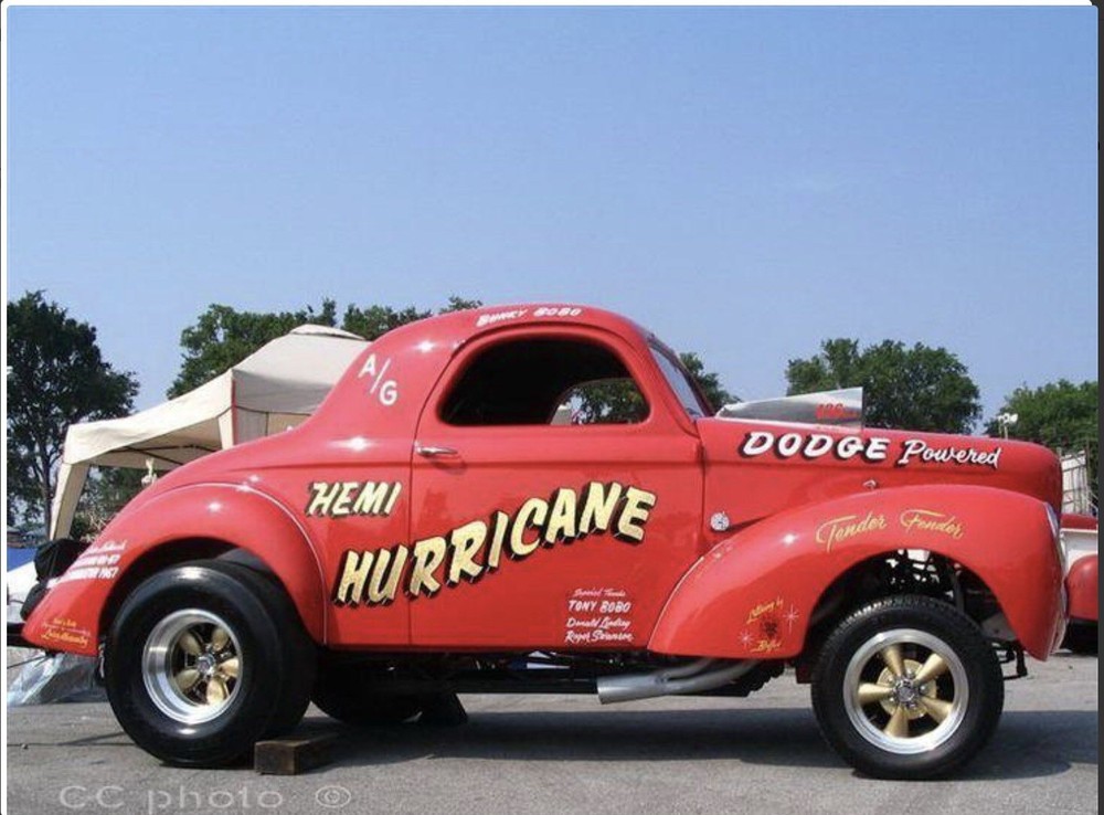 DECALS - Hemi Hurricane Willys of Lamar “Bunky” Bobo. Nice!