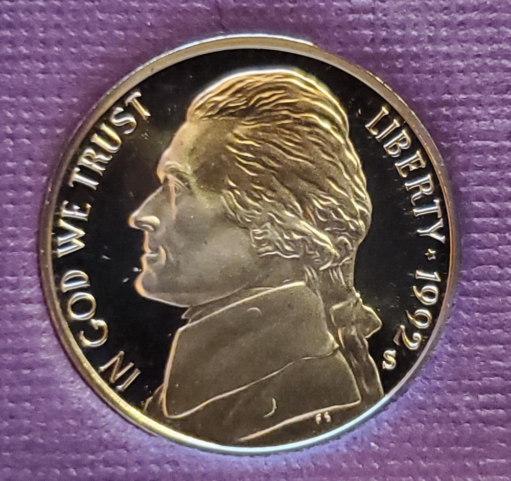 1992-S US Proof Set Clad - 5 coins - Original mint box