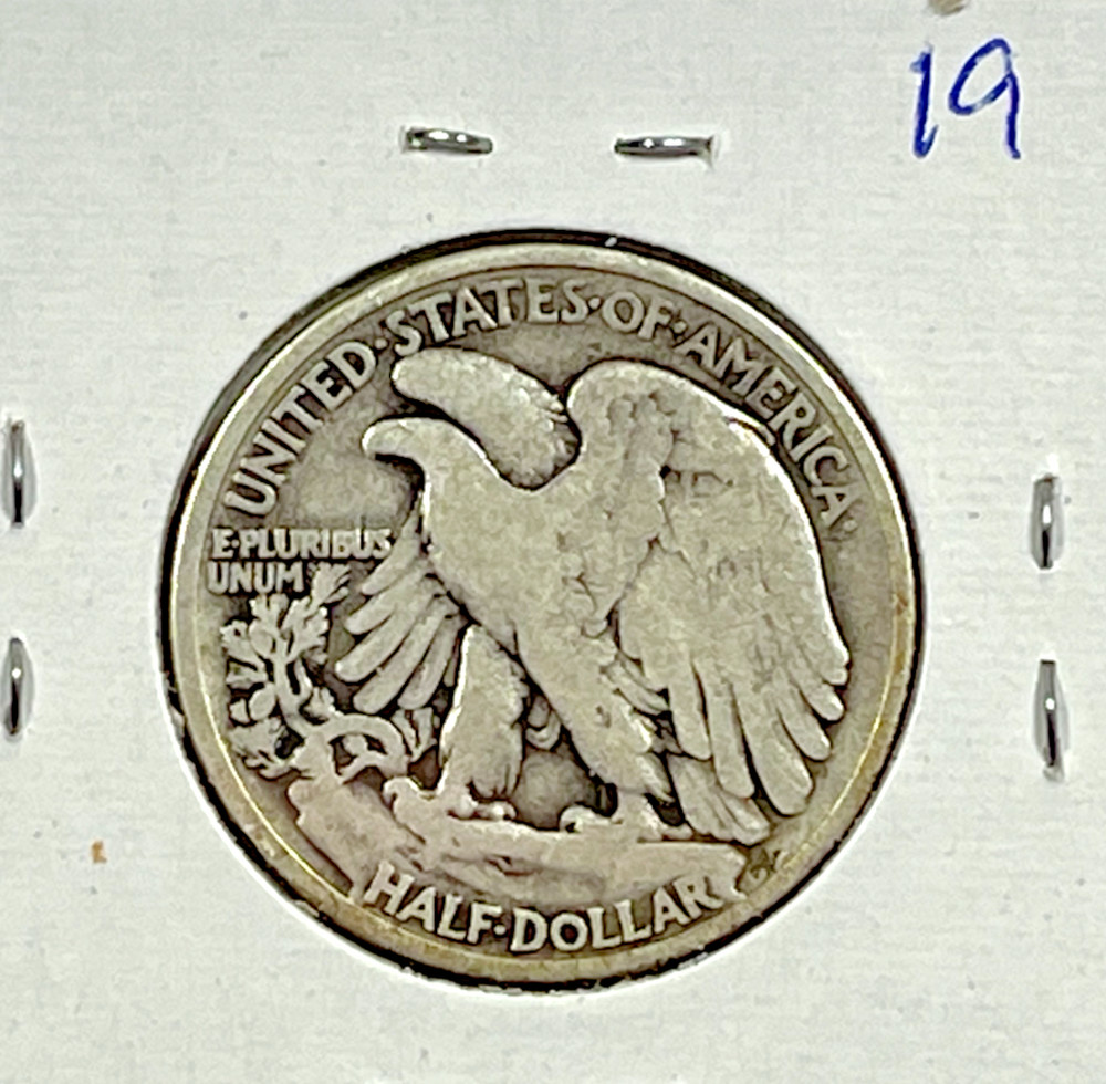 1919 Walking Liberty Half Dollar : Very Good
