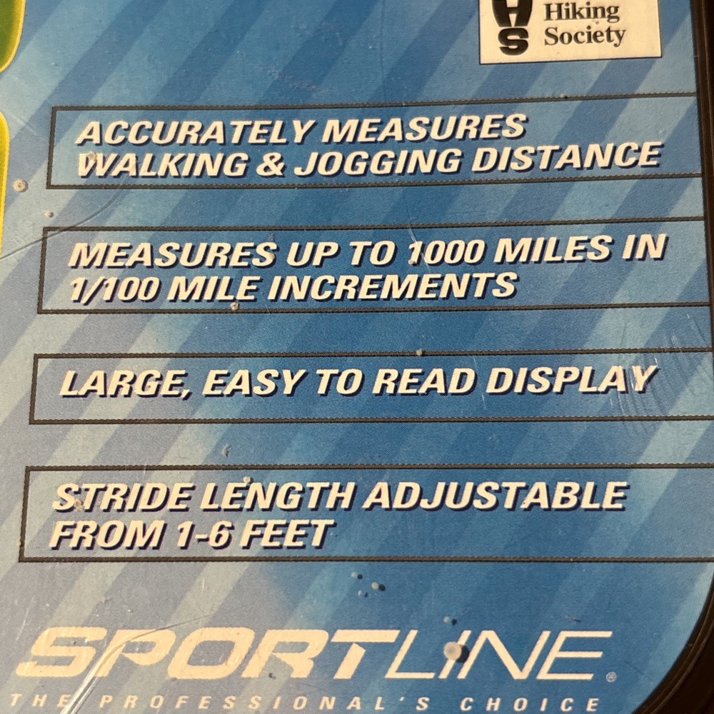 SPORTLINE ELECTRONIC PEDOMETER WALKING JOGGING #342