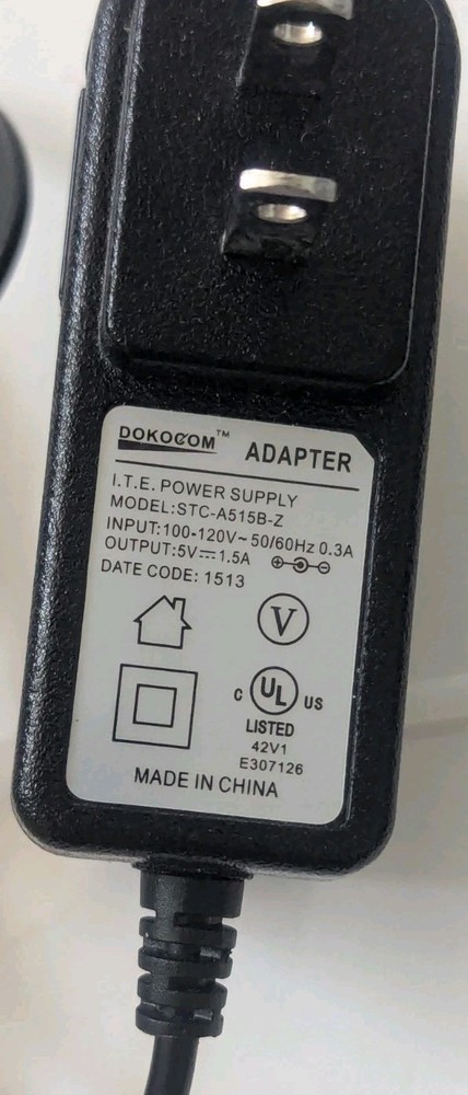 Dokocom STC-A515B-Z Power Adapter Cable, Pre-Owned