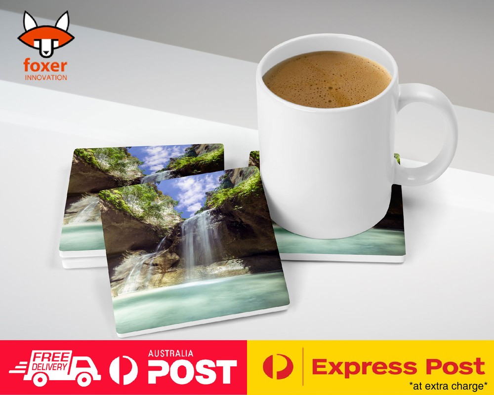 COASTER COFFEE DRINKING MAT|WATERFALL RIVER LAKE 17