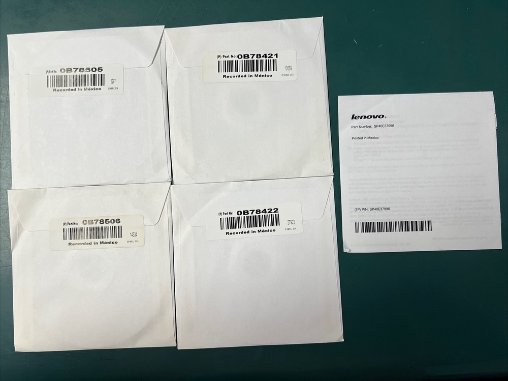 LENOVO WINDOWS 8 PRO OPERATING SYSTEM RECOVERY DISCS / 4-DISC SET