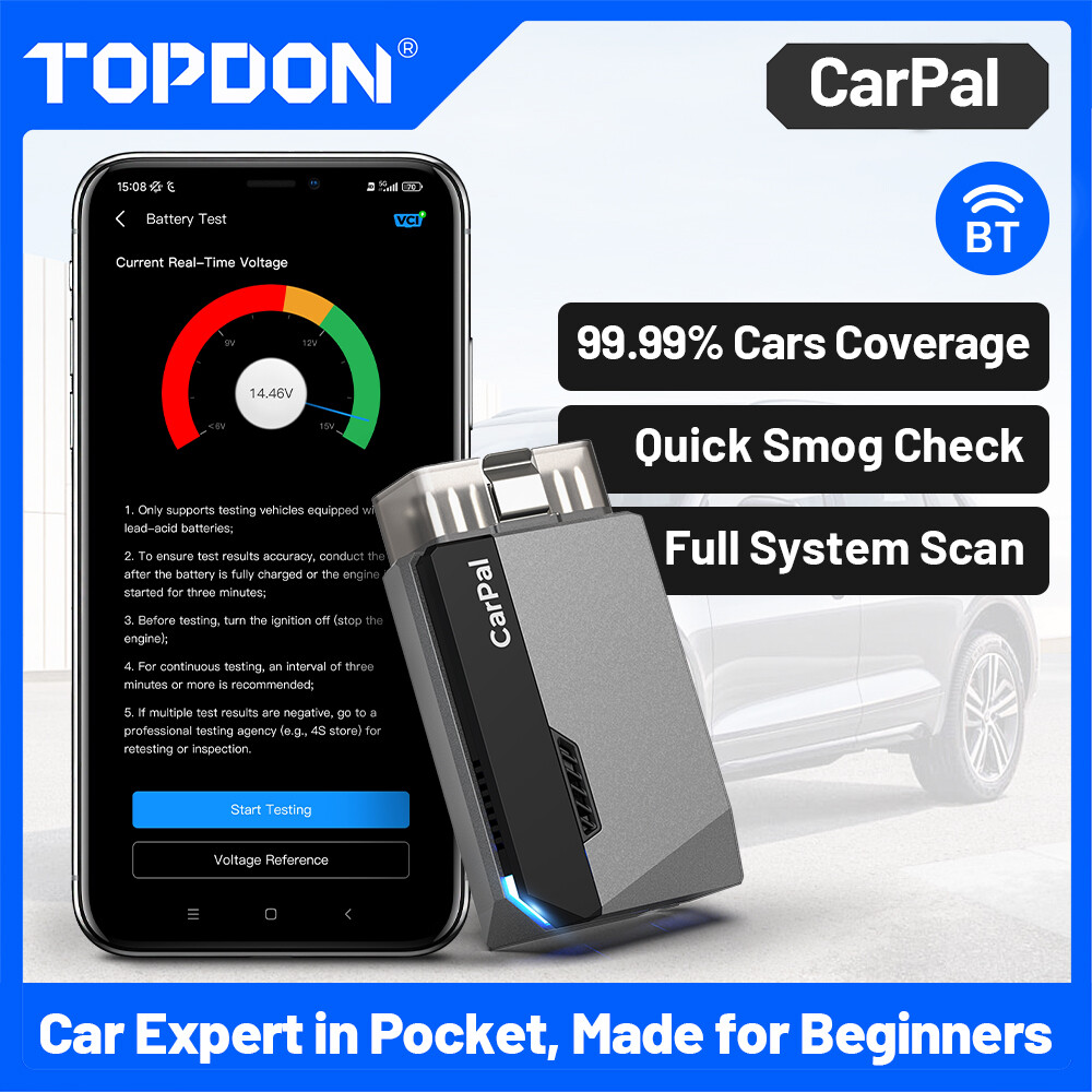 2025 TOPDON CarPal Car New Full System Bluetooth Code Reader Scanner Tool