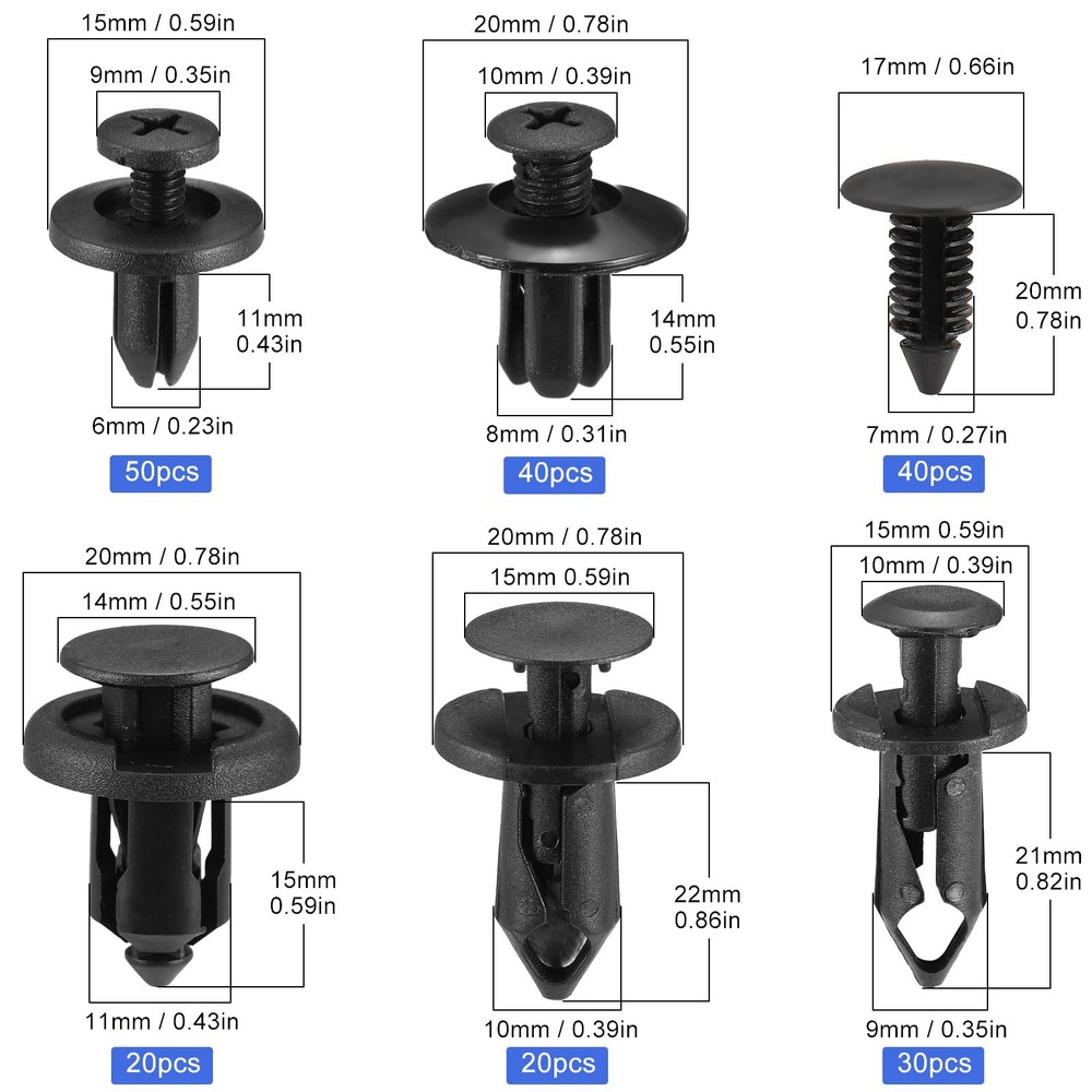 Uolor 265PCS Car Bumper Auto Retainer Clips Set, Set