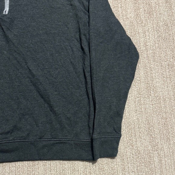 Collars & Co Mens Small Grey Heather Cloud Cotton Quarter Zip Pullover