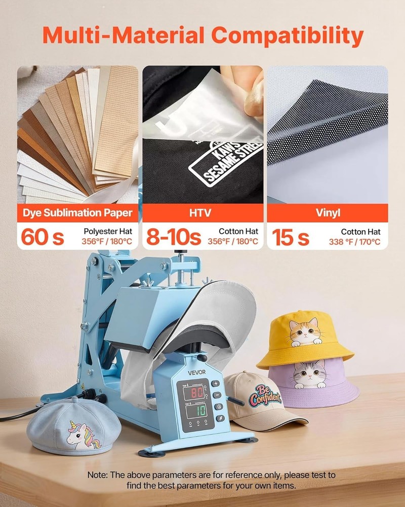 Compact Hat Heat Press for Multi-Material Projects: Reliable, Fast & Lightweight