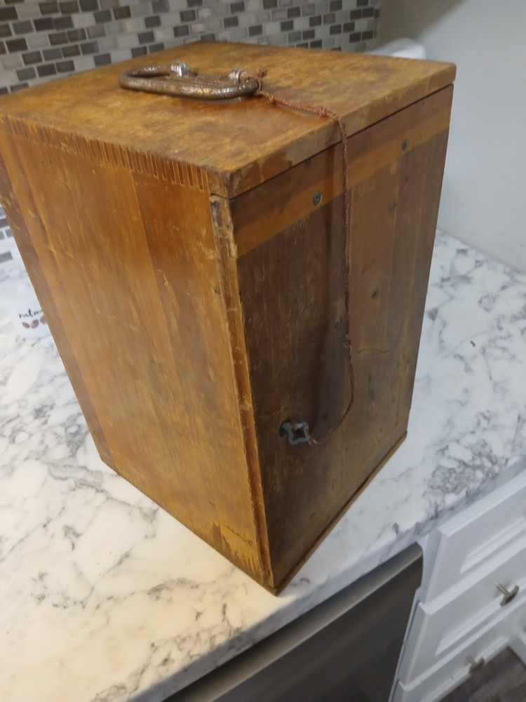 Antique Bausch & Lomb Microscope With Original Wooden Case