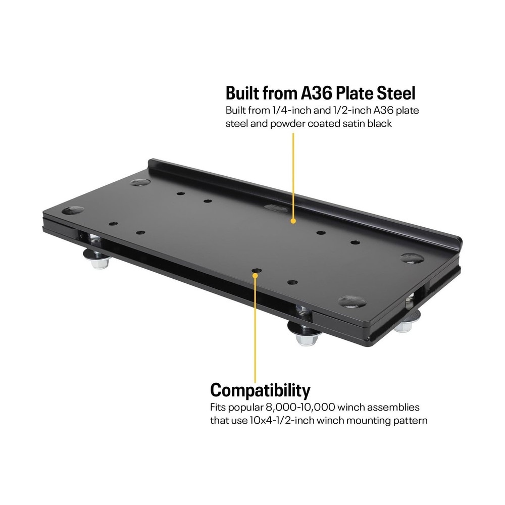 Detachable Winch Mount for Trailer Floor: Quick Release, 10,000 lbs. Capacity...