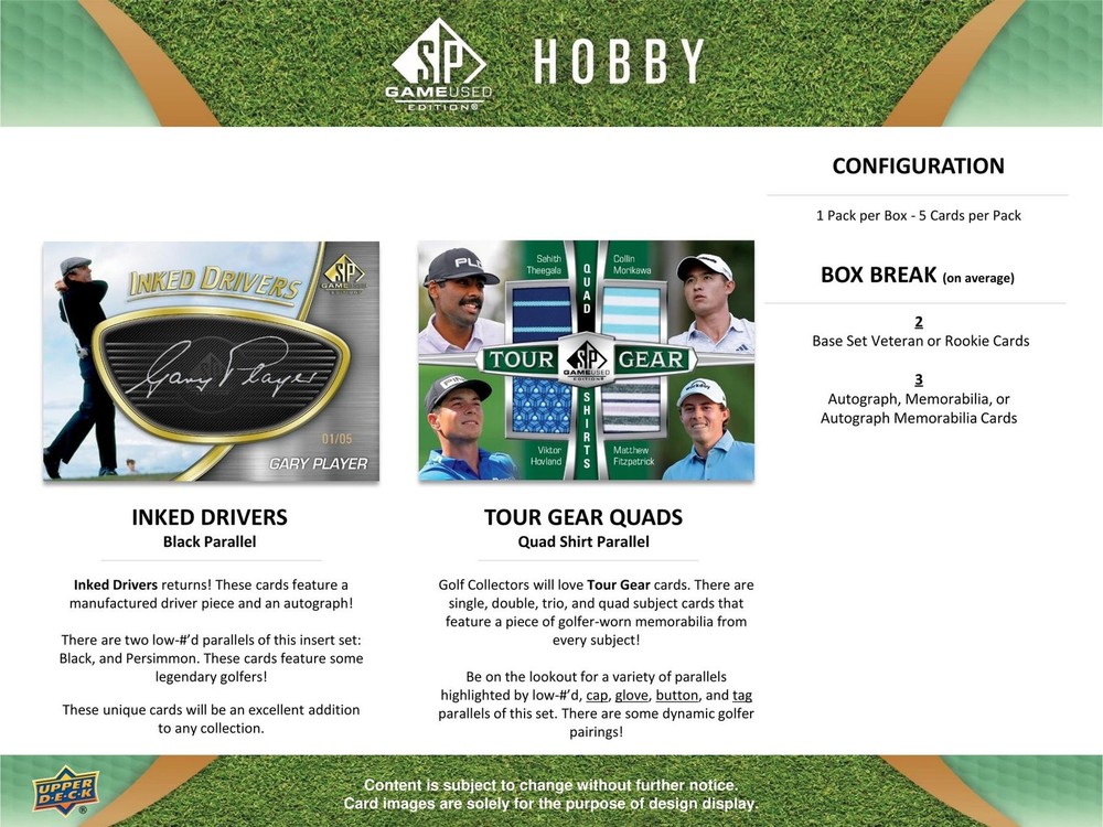 2023 UPPER DECK SP GAME USED GOLD HOBBY BOX