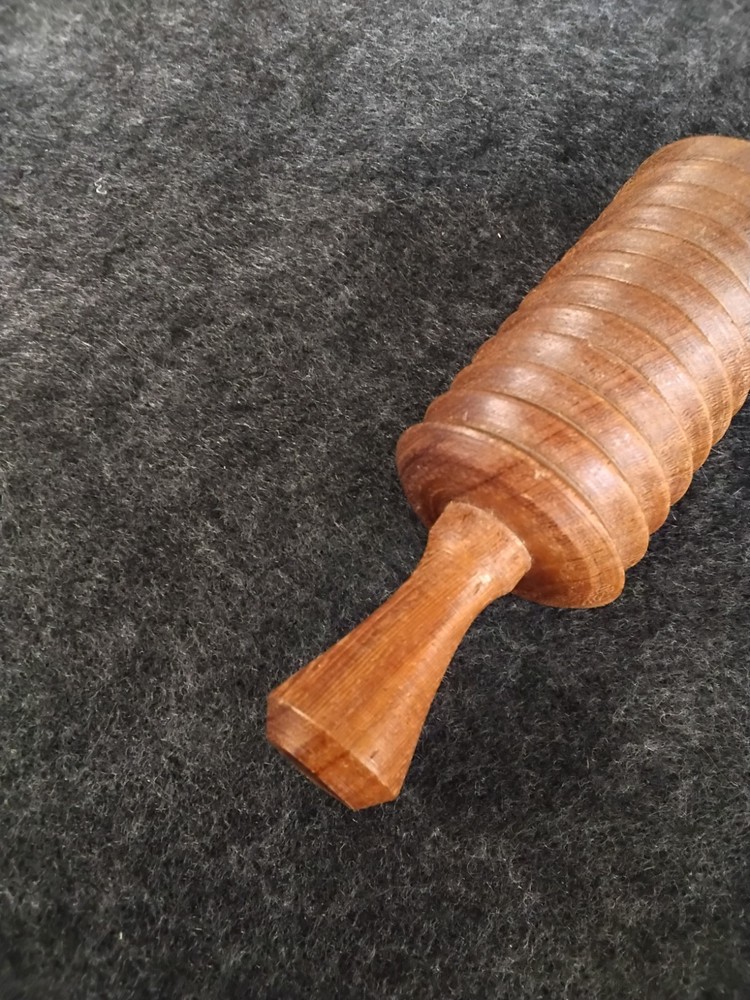 Wood Clay Texture Rollers Ribbed Pottery Tools Hand Roller Lot 2