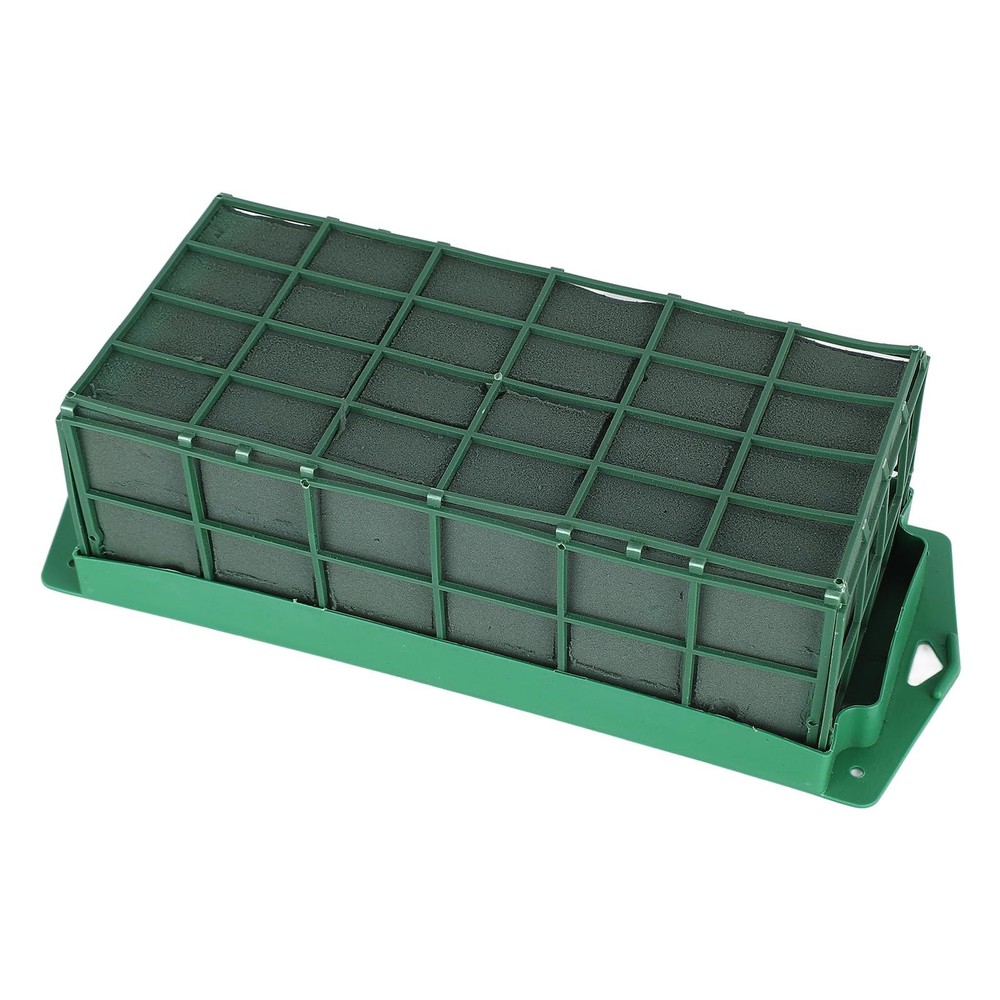 Rectangular Floral Foam Cage with Replaceable Foam for Fresh Artificial Flowers