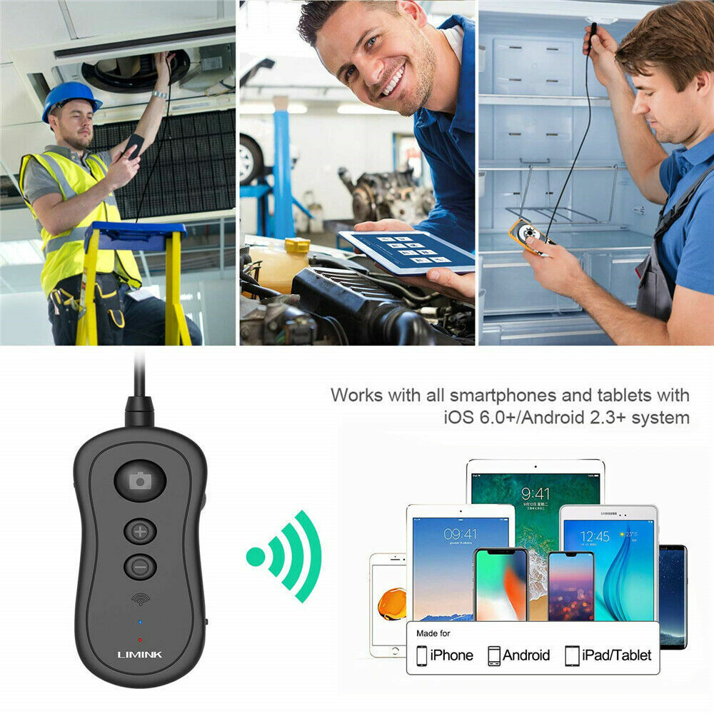 10m LED HD Endoscope Camera Borescope Inspection Wifi For Android iPhone