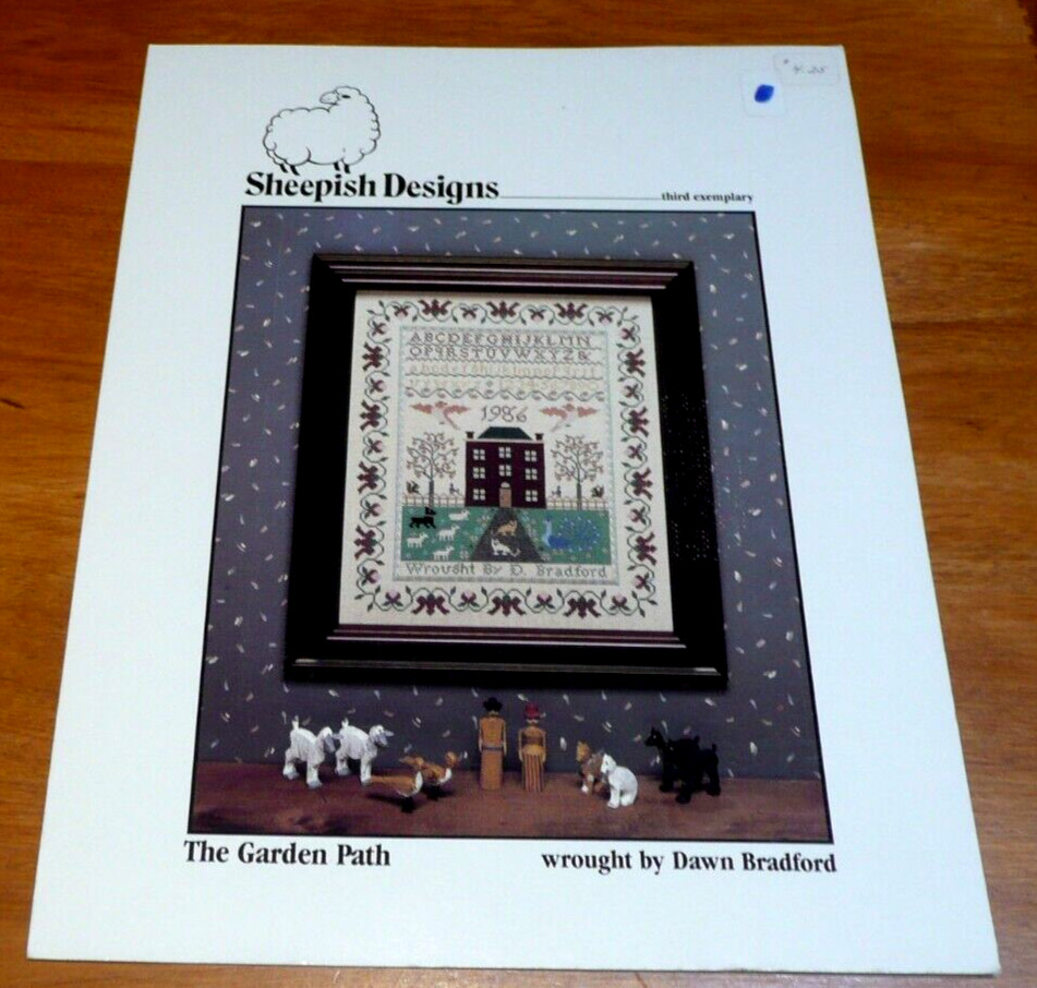 The Garden Path Sheepish Designs Sampler Cross Stitch Pattern Chart Bradford VG