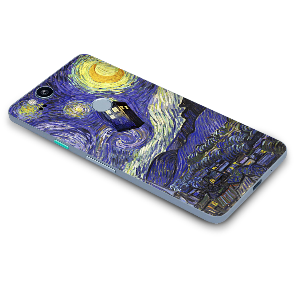 Google Pixel 2 Skins Decal Wrap Tardis Starry Night