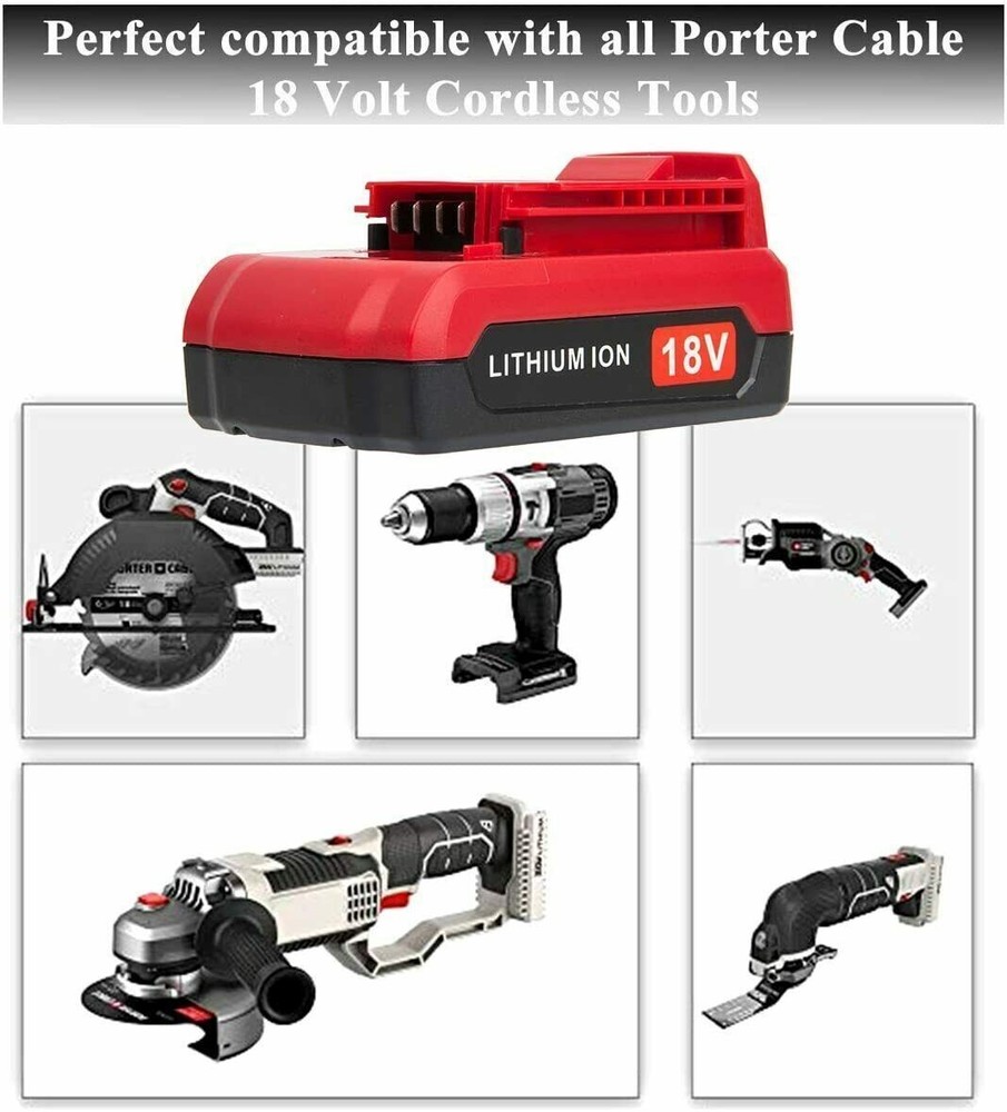 2PACK 18V Lithium Ion Battery FOR Porter Cable 18 Volt PC18B PC18BL PC18BLX Tool