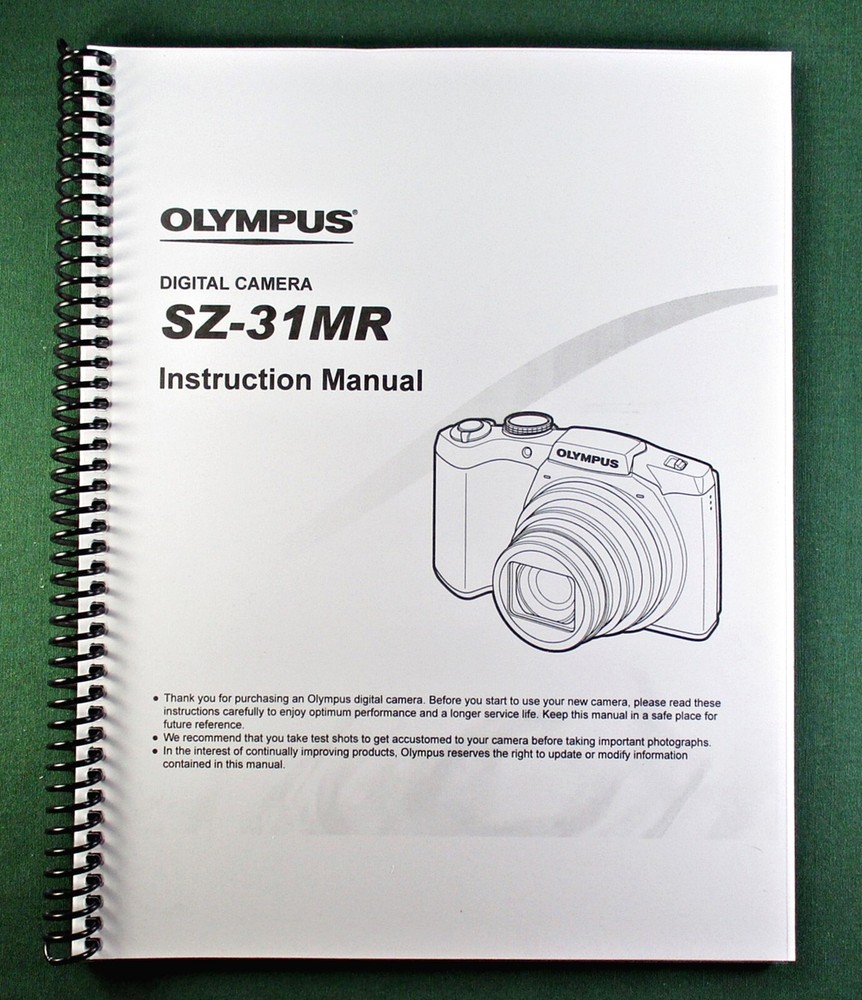 Olympus SZ-31MR Instruction Manual: 82 Pages with Protective Covers!