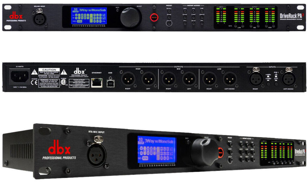 DBX DriveRack PA2 Loudspeaker Management System Processor w/Display USB (MINT)