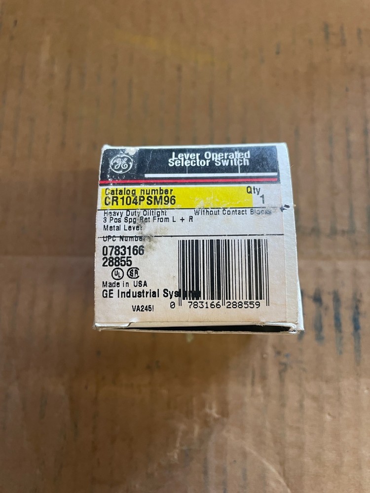 GE Selector Switch CR104PSM96