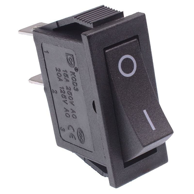 Off-(On) Momentary Long Rectangle Rocker Switch SPST