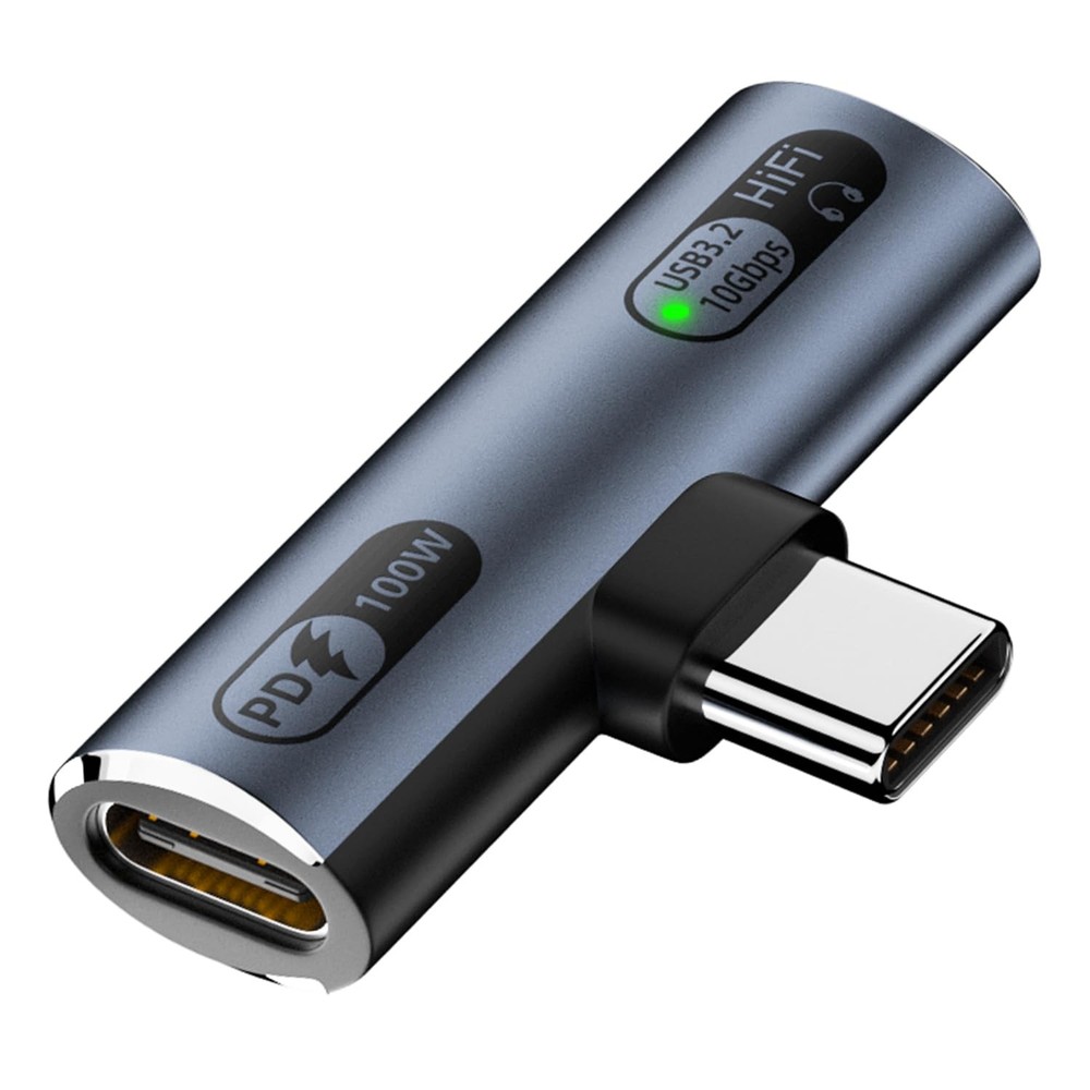 Jadebones USB C Splitter with 100W Fast Charging, Dual C Headphone Grey