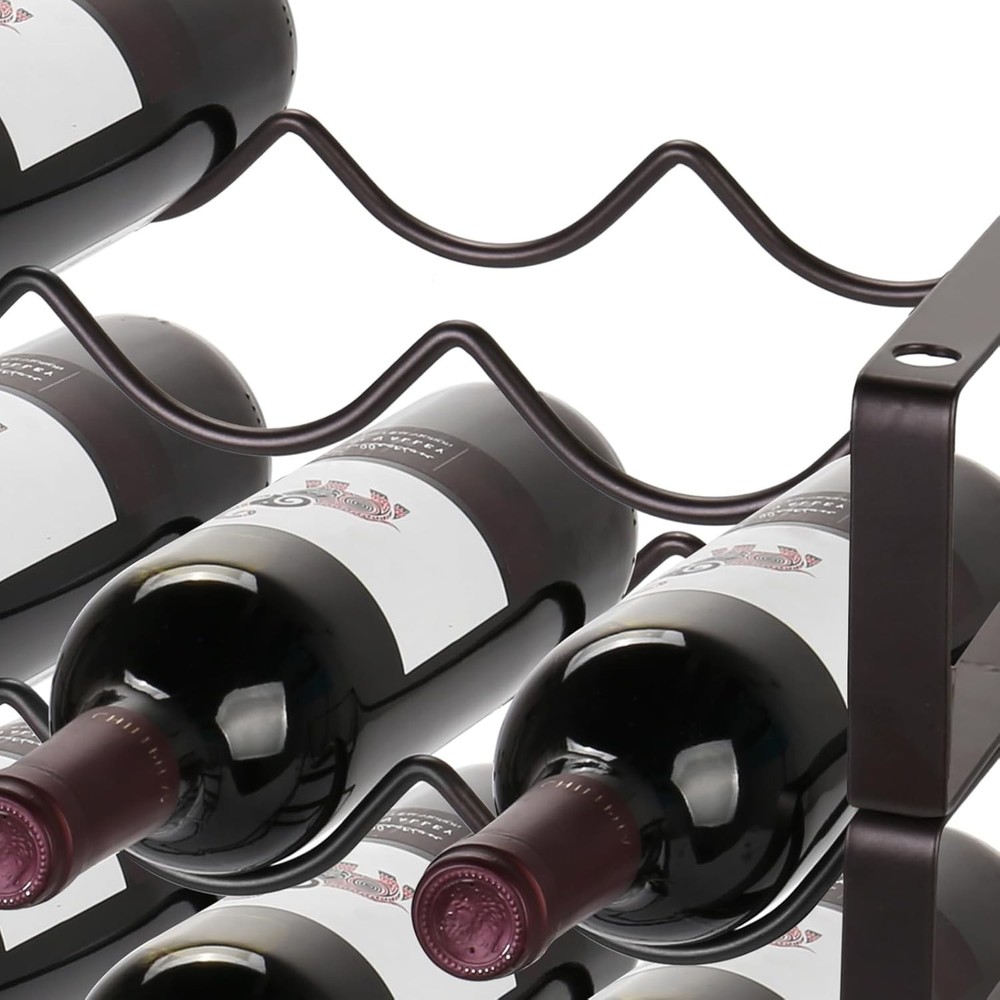 Stackable Wine Rack Countertop 12 Bottles 3 Tier Wine Cabinet Counter Wine Rack