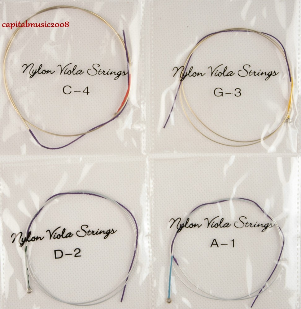 5 Sets Nylon Viola Strings Perlon Core For Violas (15''-16.5'') Size