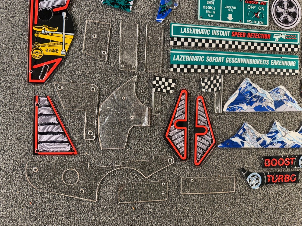 Data East Checkpoint Pinball Machine Playfield Plastic Set NOS RARE ORIGINAL