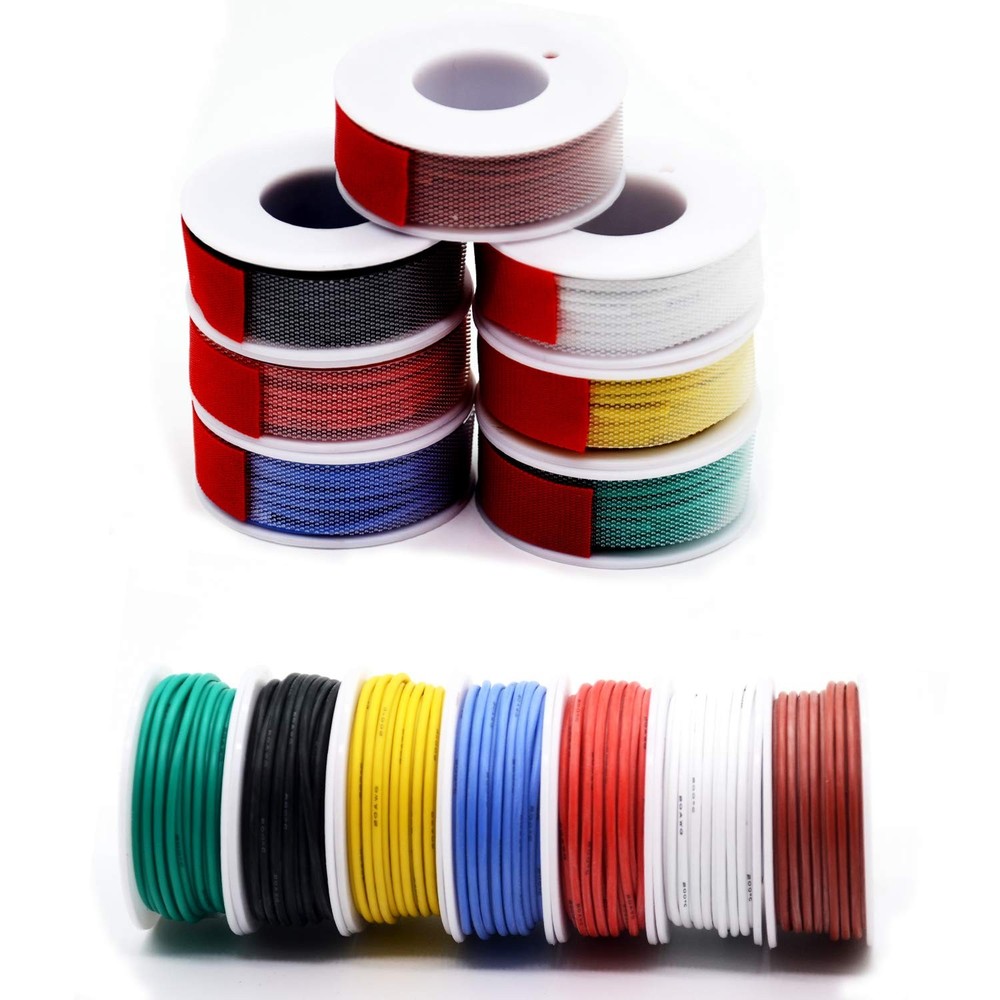 20awg Solid Wire kit Electrical Cable 7 Colors 20awg-Solid, 7