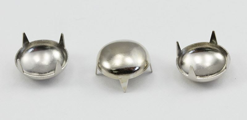 8mm Silver Pearl Stud 4 Prongs Non Rusting  - 75 PCS