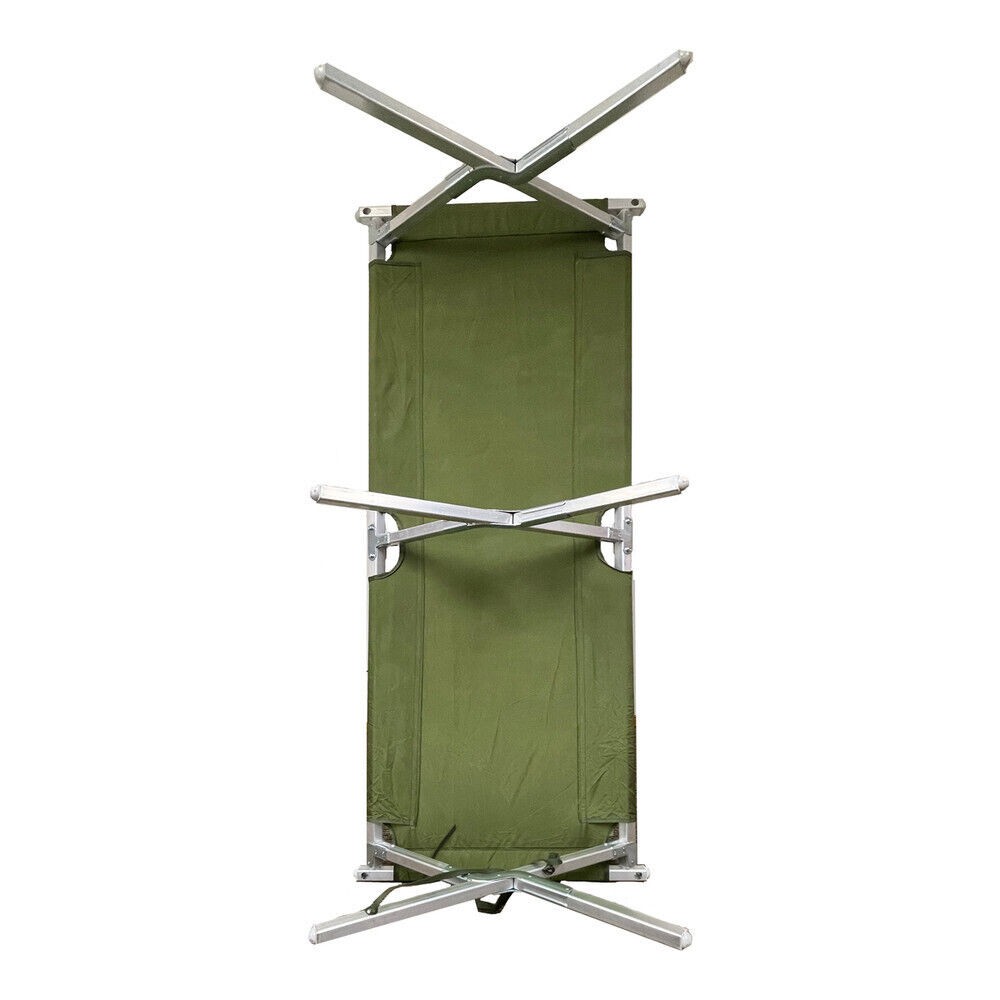 Compact Lightweight FOLDABLE Aluminum Sleeping Cot US Military OLIVE DRAB/FOREST