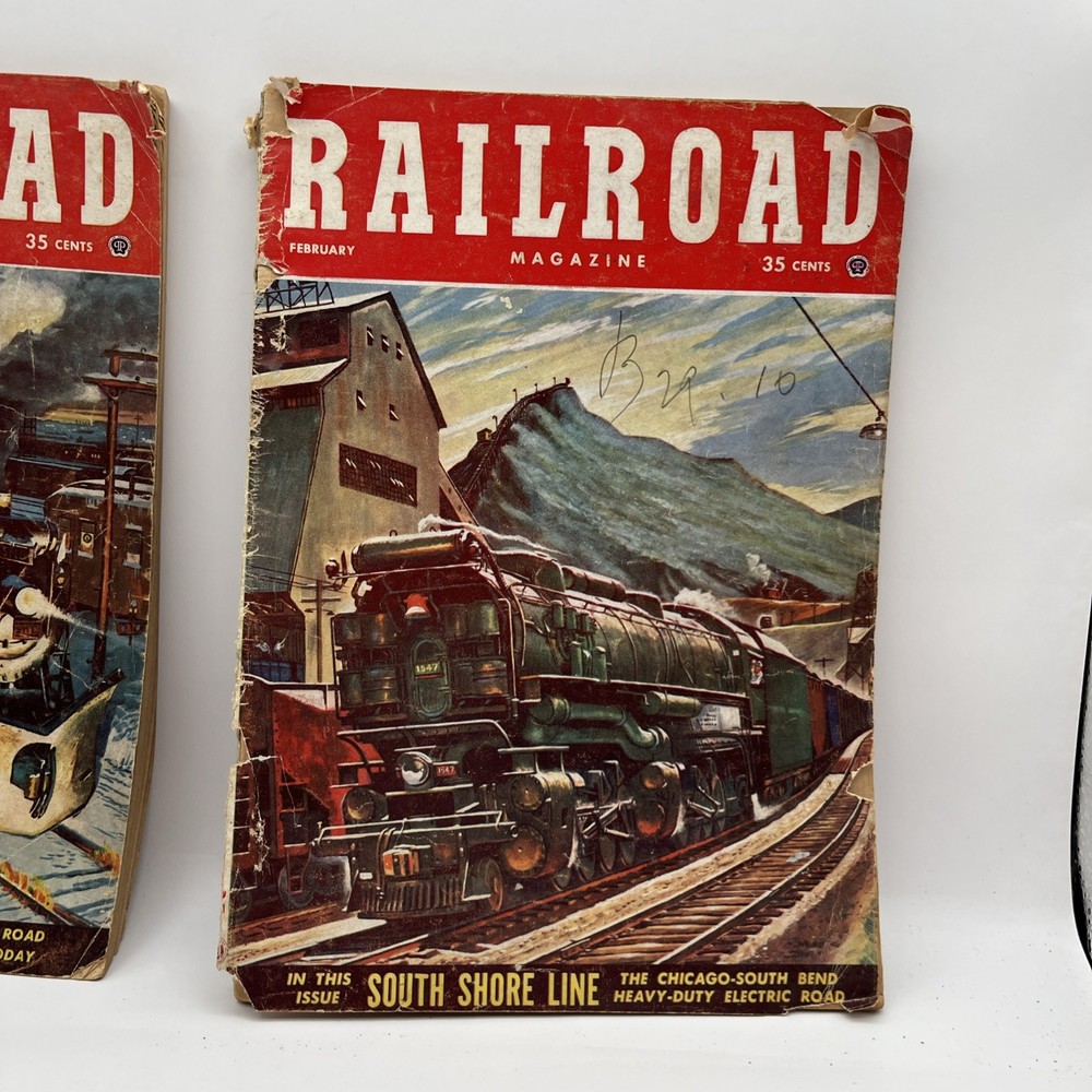 Vtg 2 Issues RAILROAD MAGAZINE 1953 train Magazines.